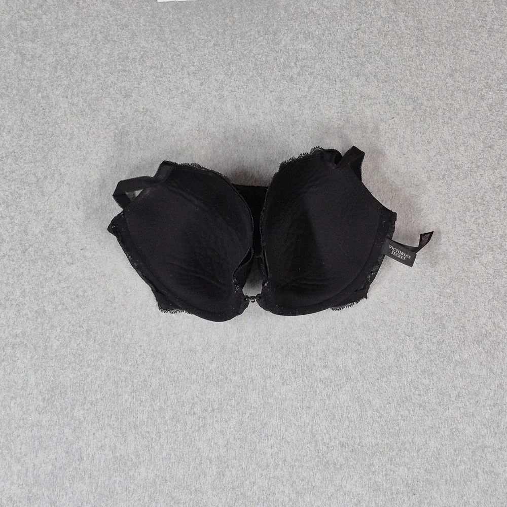 Victoria Secret Women Bra 34DD Black Dream Angels Racerback Demi Underwired Lace
